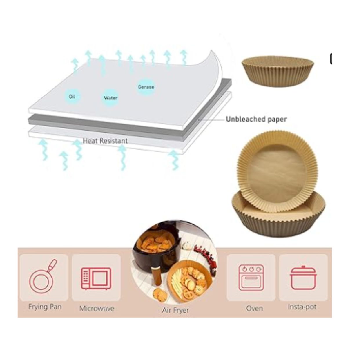 GENERICO - PACK PAPEL MANTECA PARA HORNEAR