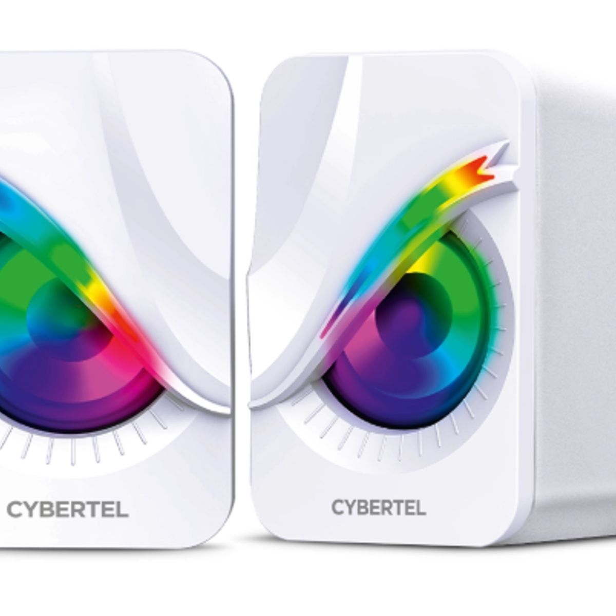 CYBERTEL - Parlante EXXPERT WHITE CBX S301W 2.0 RGB 2  CYBERTEL