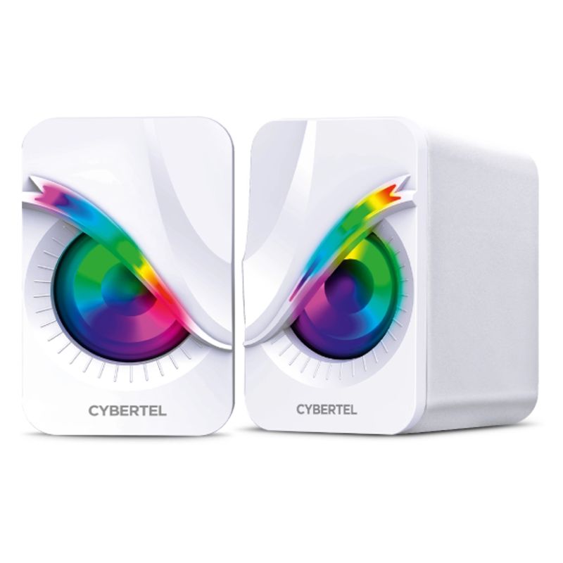 CYBERTEL - Parlante EXXPERT WHITE CBX S301W 2.0 RGB 2  CYBERTEL