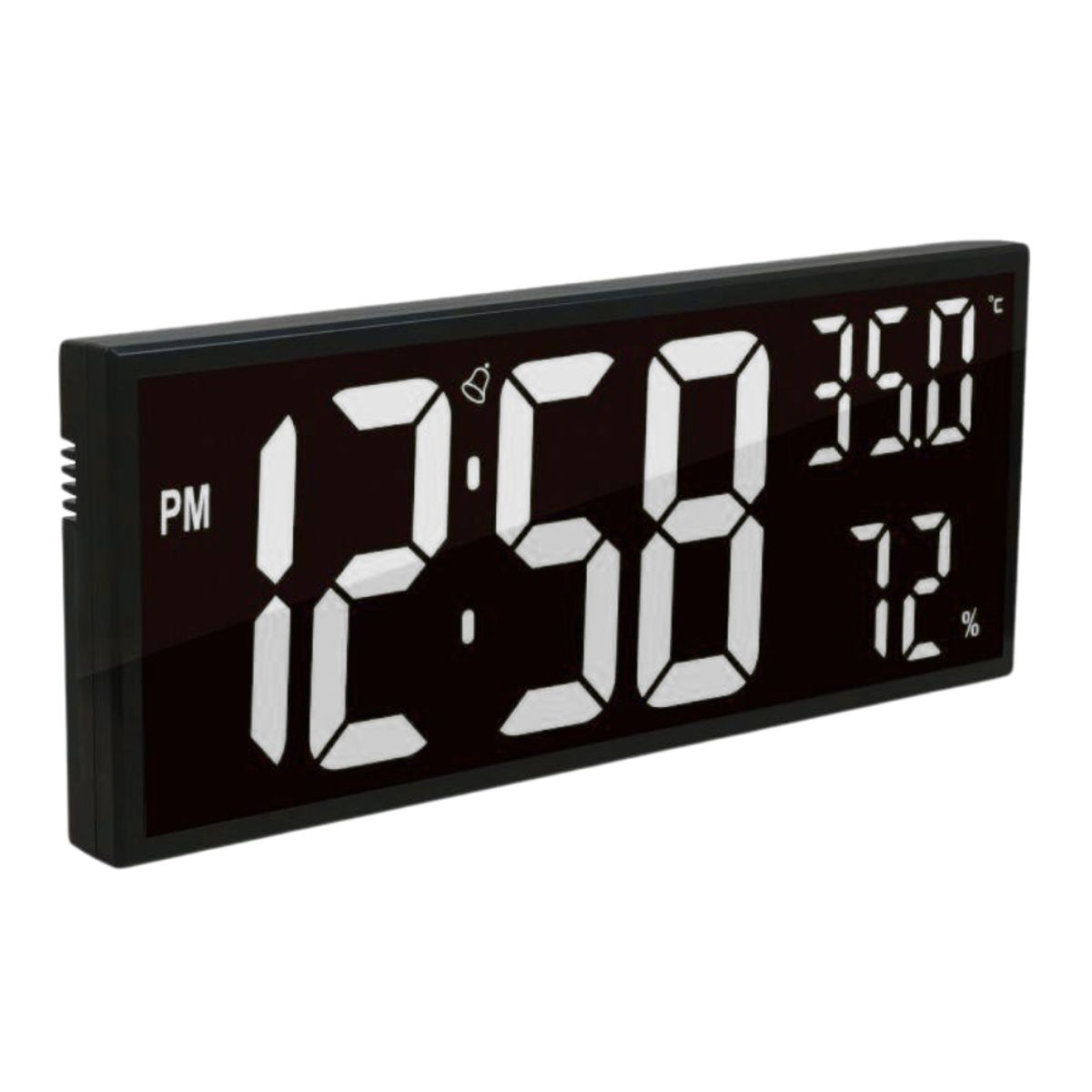 GENERICO - Reloj Rectangular Digital LED con Control  Blanco