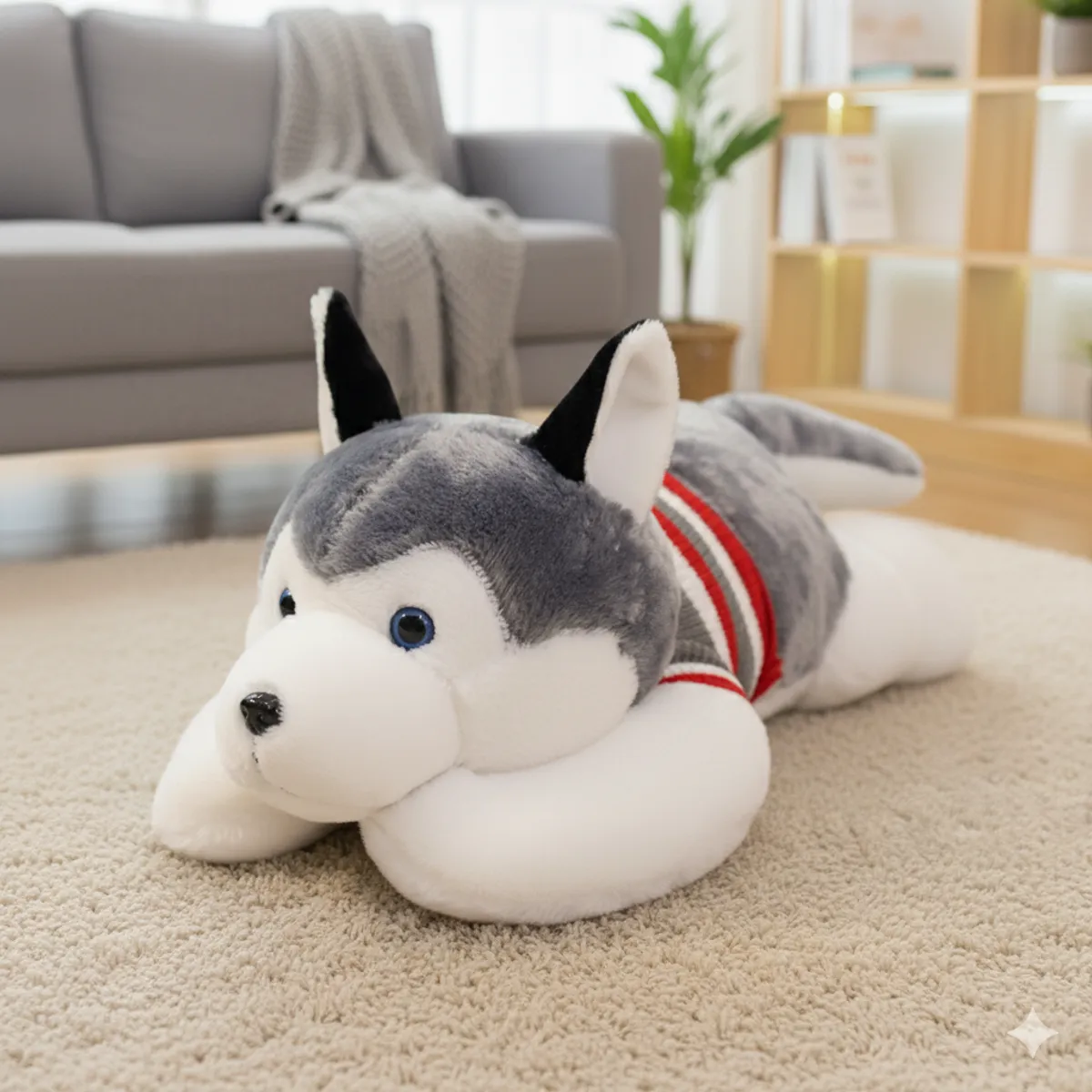 GENERICO - Peluche de Perro Siberiano Mediano