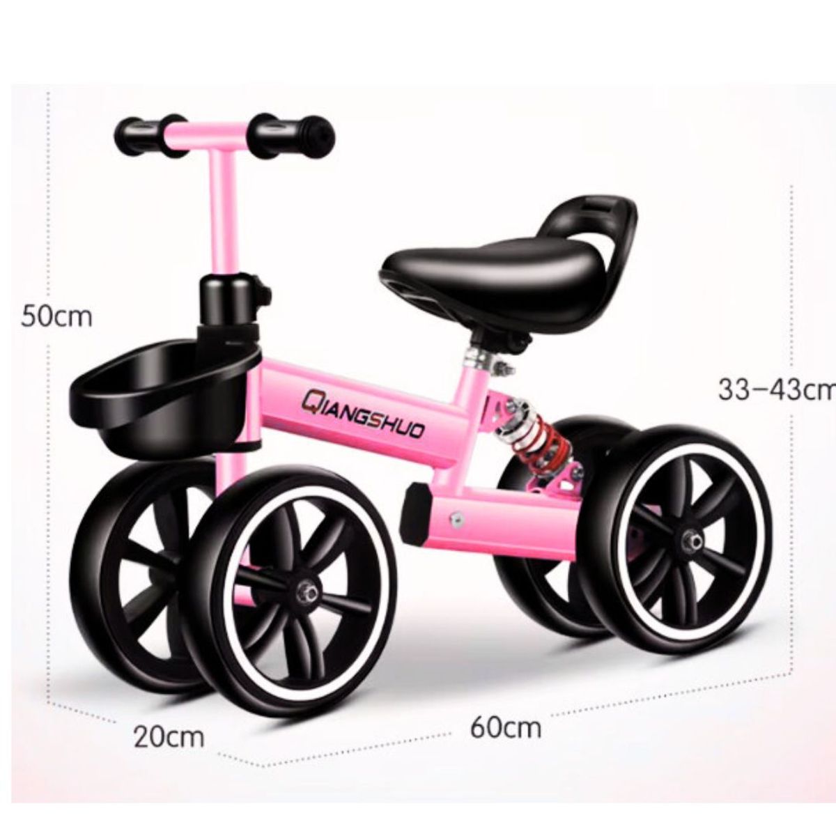 GENERICO - Bicicleta Balance Niños Luxury Alta Calidad 4 Ruedas Rosado