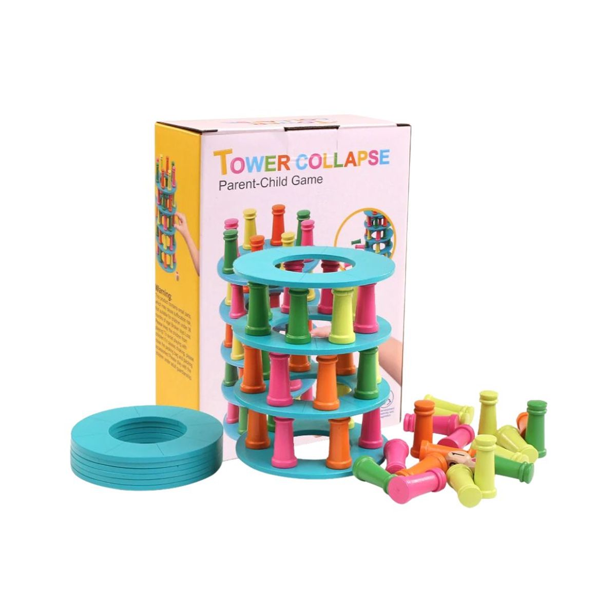 GENERICO - Juego Divertido Torre de Equilibrio Desafío Colorido