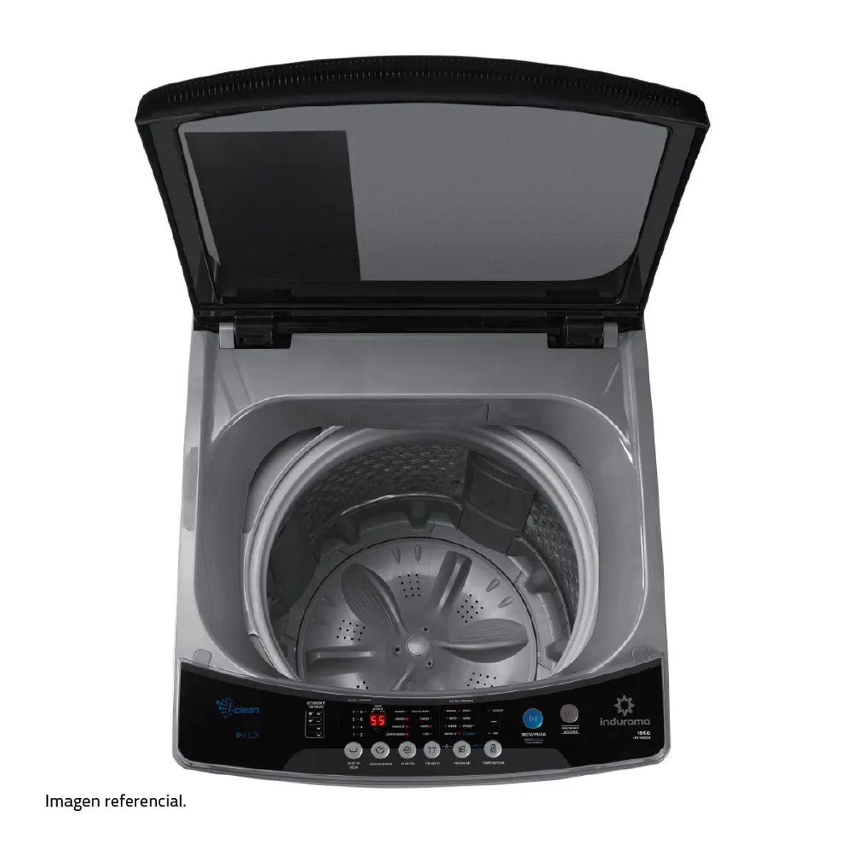INDURAMA - Lavadora Automática Superior 18Kg Gris Oscuro Indurama LRI-18DGR