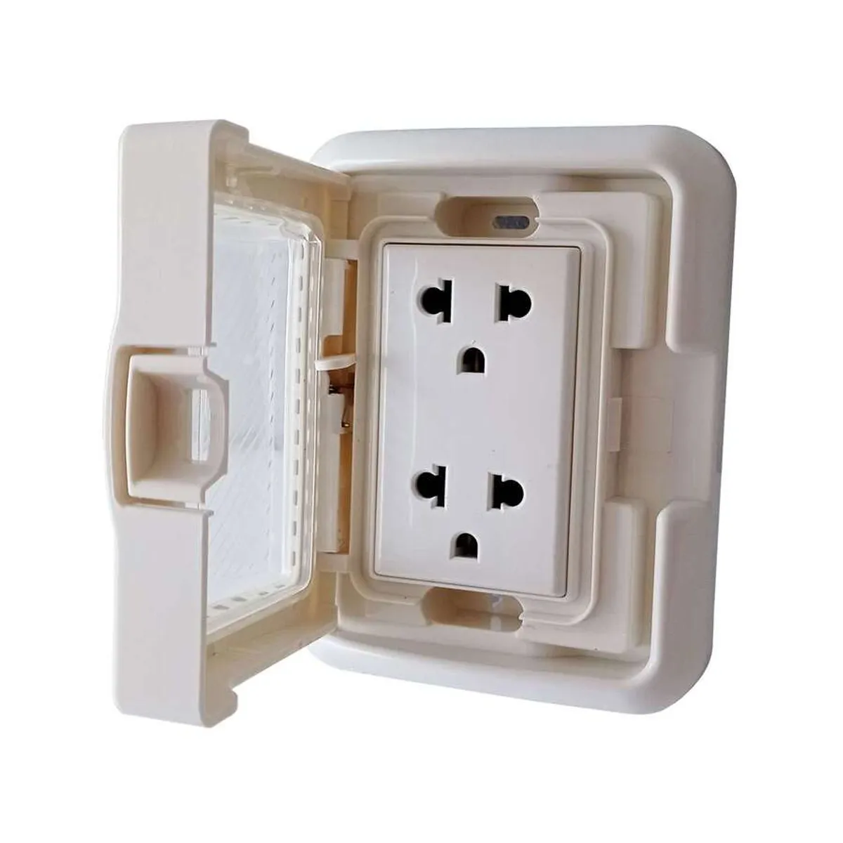 OPALUX - Tomacorriente Idrobox + Dado Toma Doble BMWP138TRWH OPALUX