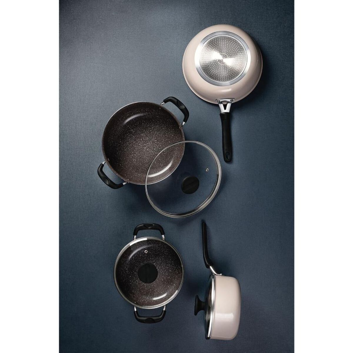 TRAMONTINA - Batería de Cocina Tramontina Rosa 4 Piezas - 28799/410