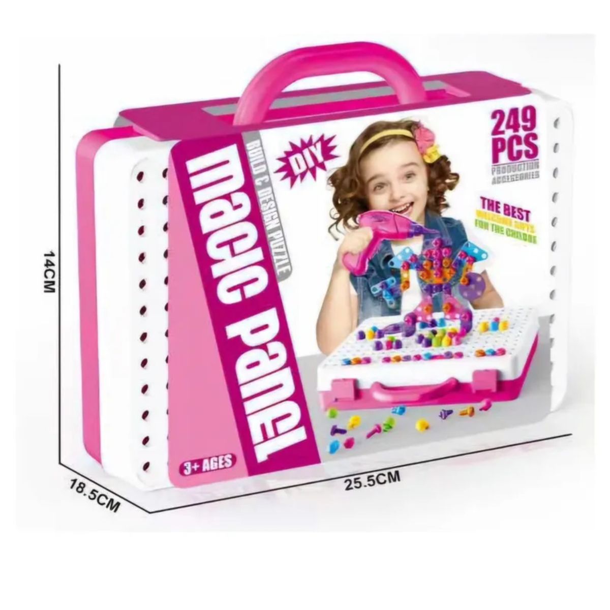GENERICO - Juguete Creativo Puzzle 2d Y 3d Para Niñas 249 Pzas Taladro