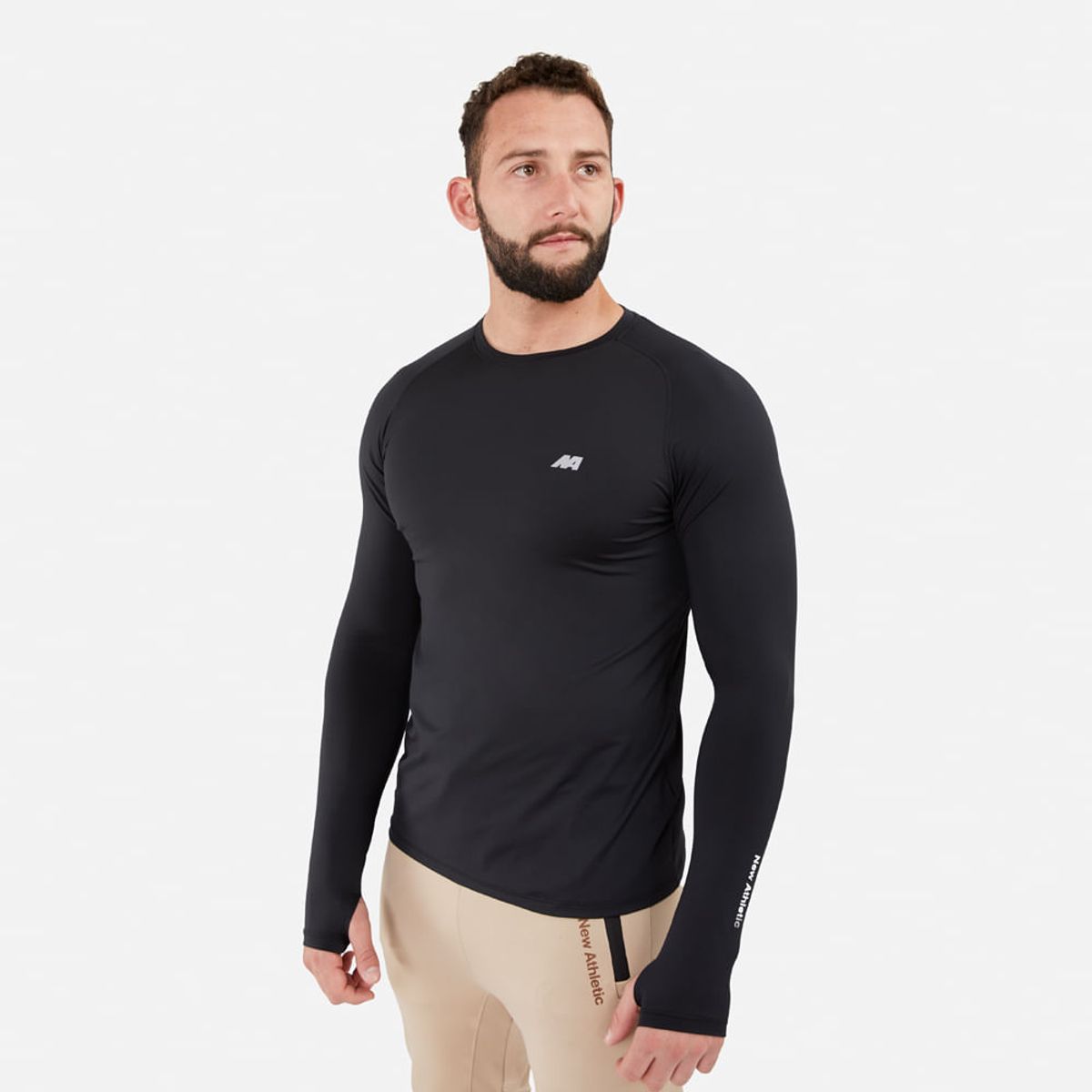 NEW ATHLETIC - Polo Ml Calentador New Athletic Mateo Negro Hombre