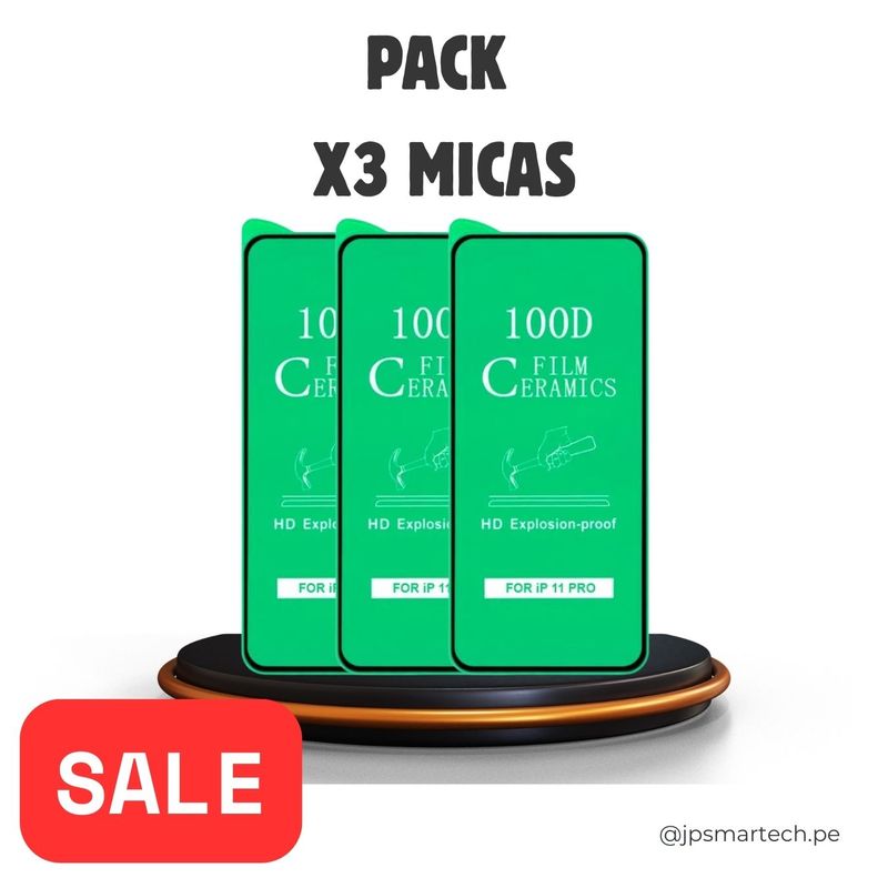 GENERICO - PACK  x3  MICA CERAMICA EN HD BRILLO PARA Redmi 9