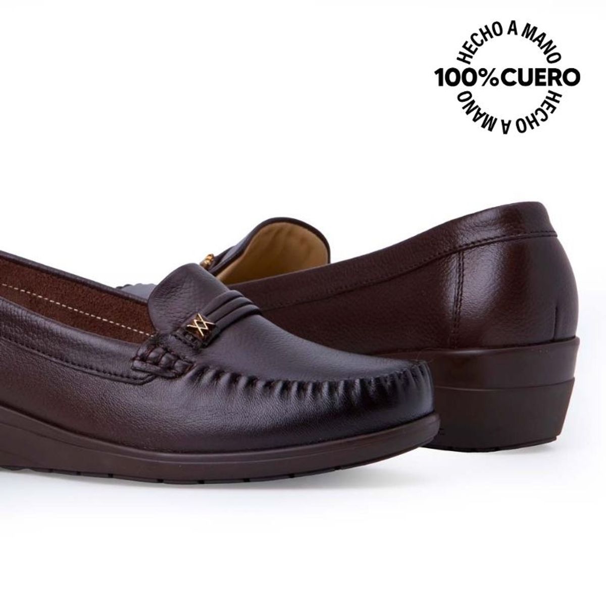 VIALE - Zapato Mocasín Casual LE-2513 Marrón Viale Cuero