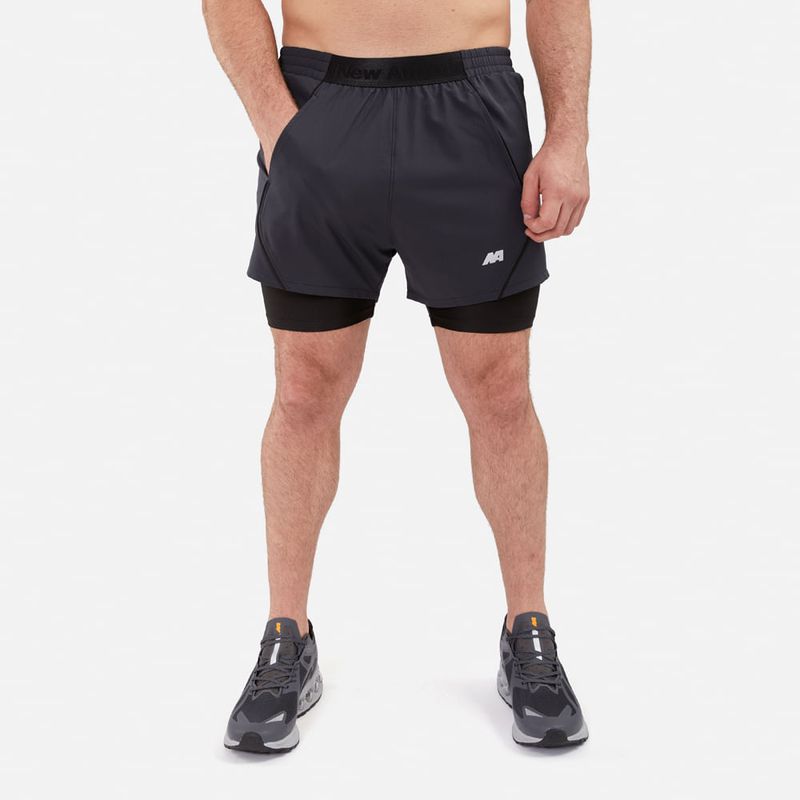 NEW ATHLETIC - Short Biker New Athletic Jose PlomoNegro Hombre