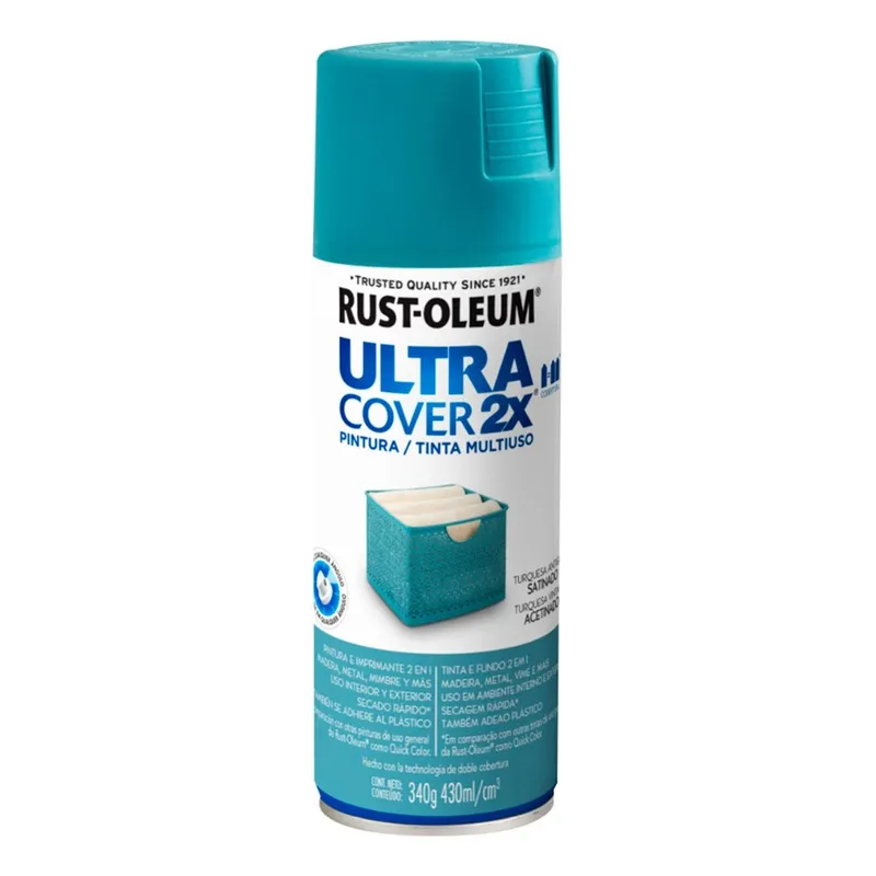 RUST OLEUM - Rust-Oleum Pintura Aerosol Multiusos 2X Turquesa Satin 340g