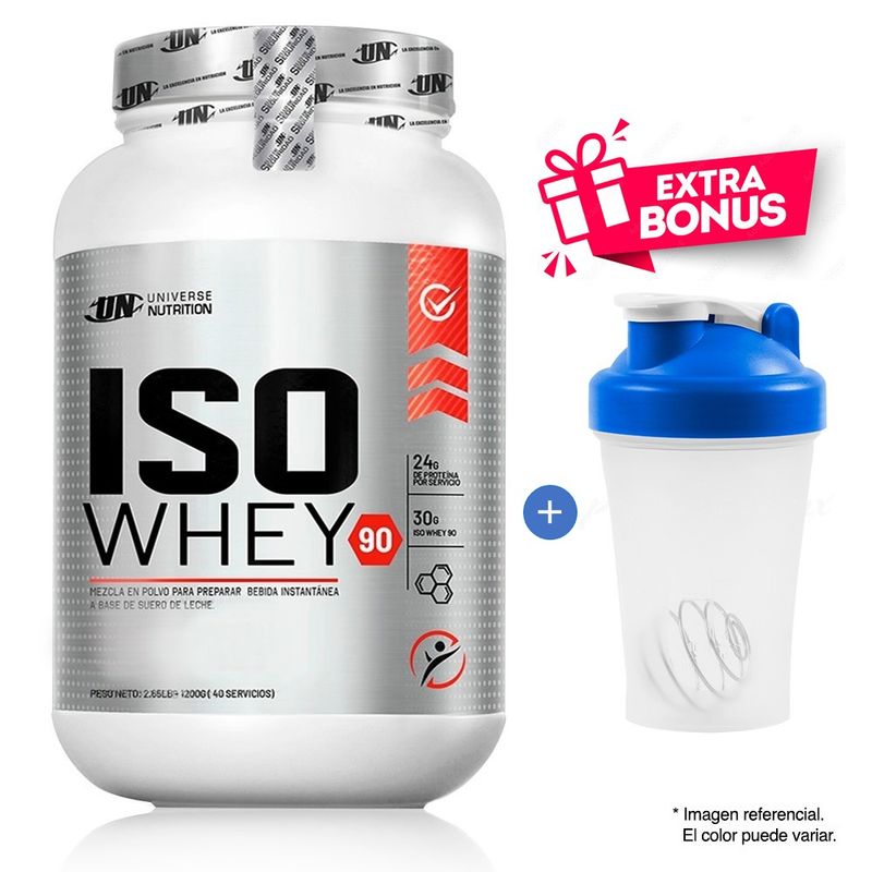 UNIVERSE NUTRITION - Proteína Universe Nutrition Iso Whey 90 1.1 Kg Chocolate + shaker