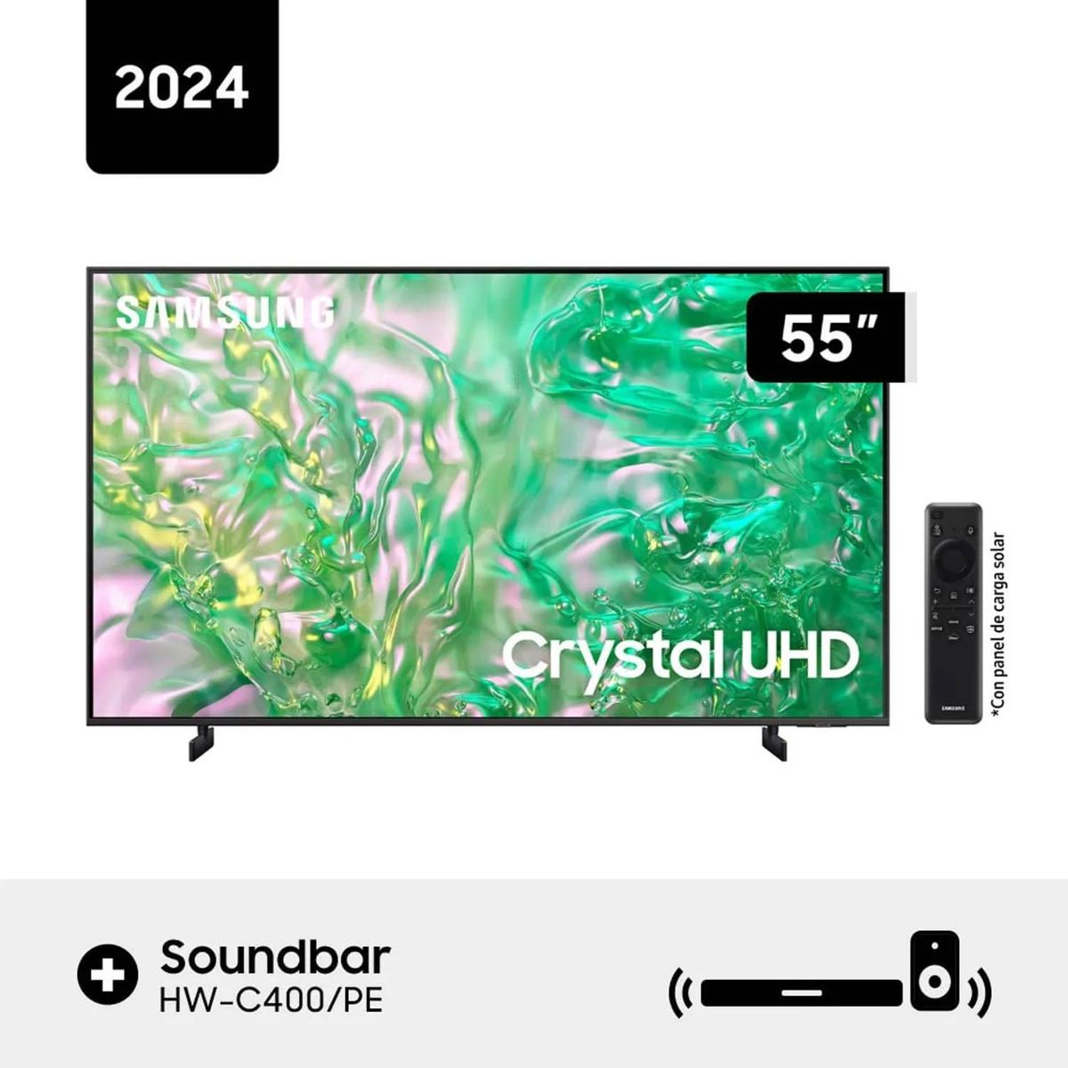 SAMSUNG - Televisor 55 Crystal Uhd 55DU8000 4k Tizen / Soundbar C400