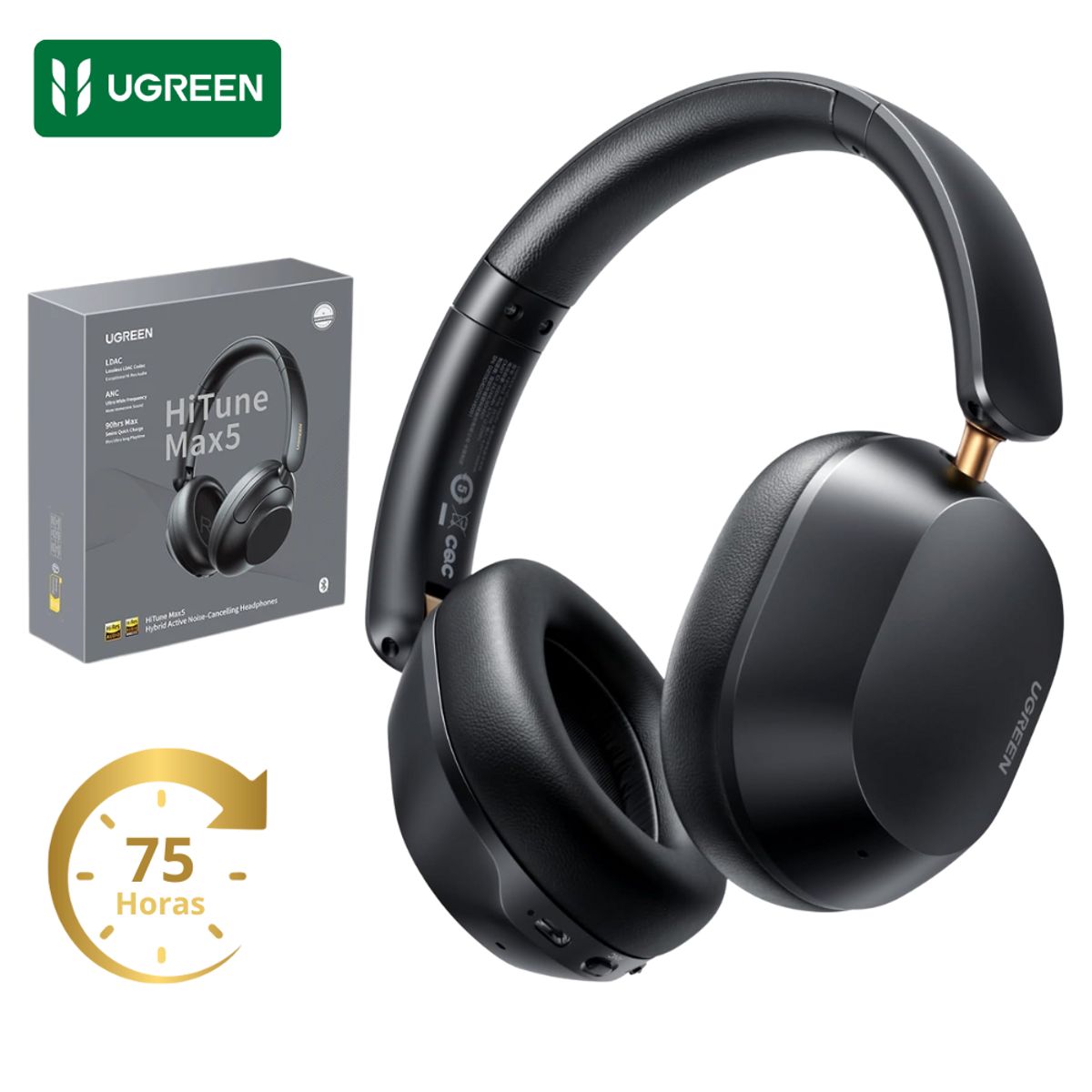 UGREEN - UGREEN Audifono Bluetooth Con Cancelacion De Ruido 75H