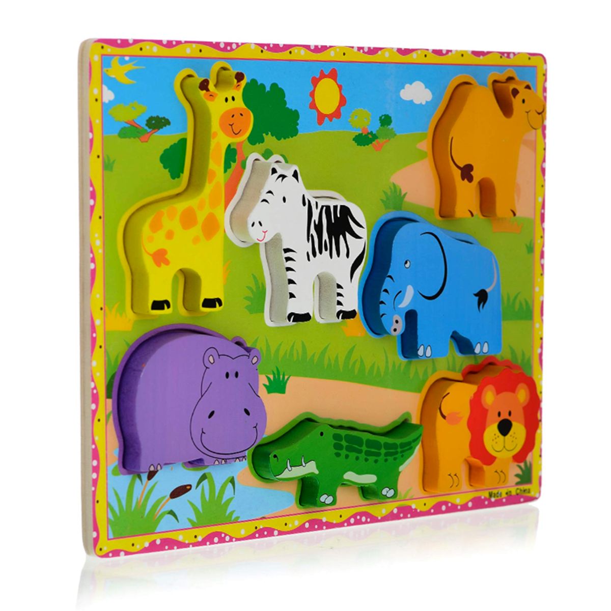 GENERICO - Rompecabeza en Alto Relieve Modelo Animales Selvaticos