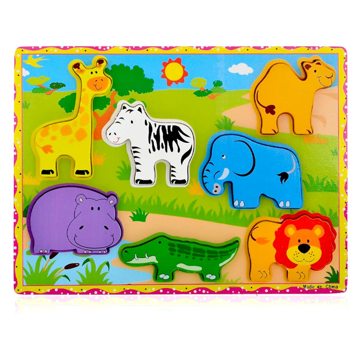 GENERICO - Rompecabeza en Alto Relieve Modelo Animales Selvaticos