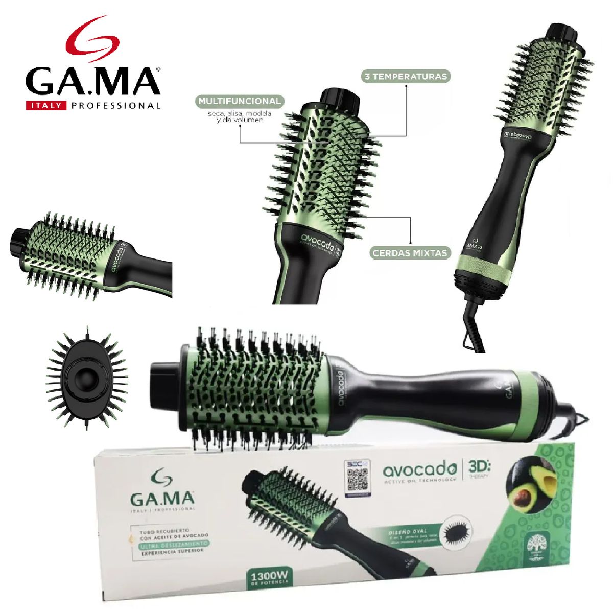 GAMA - Nuevo Cepillo Alisador Secador Gama 3d Therapy