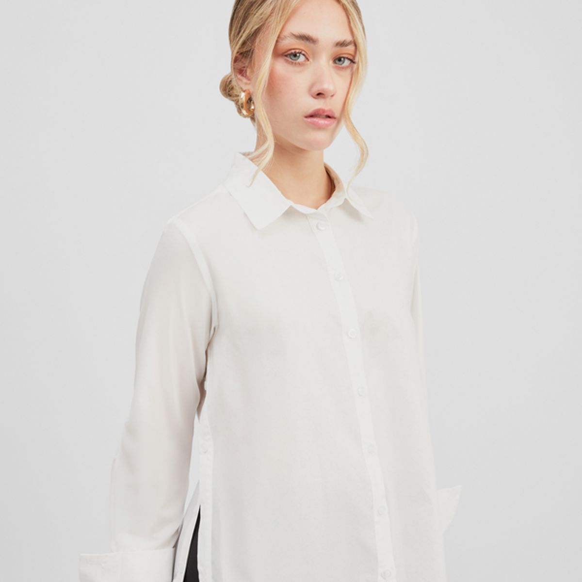 BANATY - BLUSA CON ABERTURA LATERAL CECILE MANGA LARGA DE MUJER