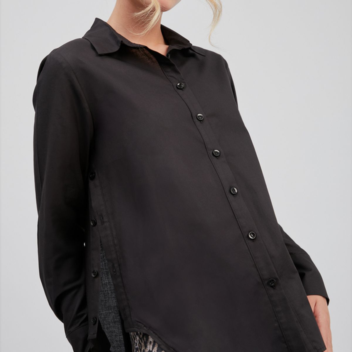 BANATY - BLUSA CON ABERTURA LATERAL CECILE MANGA LARGA DE MUJER