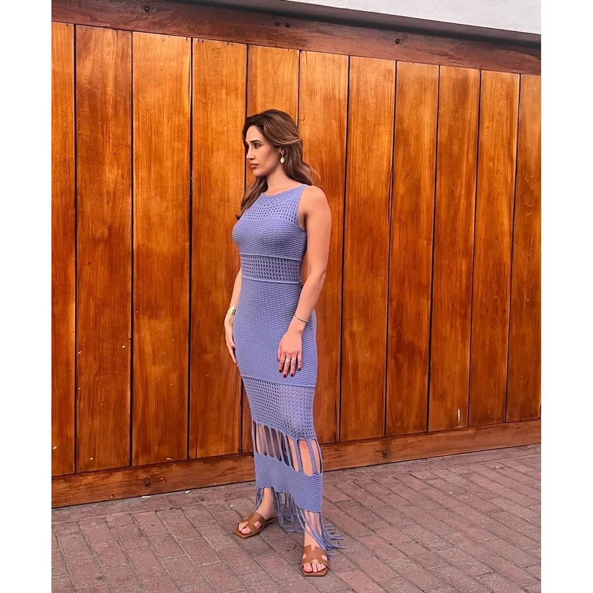 AMA OUTFITTERS - VESTIDO TEJIDO EN HILO BELICE