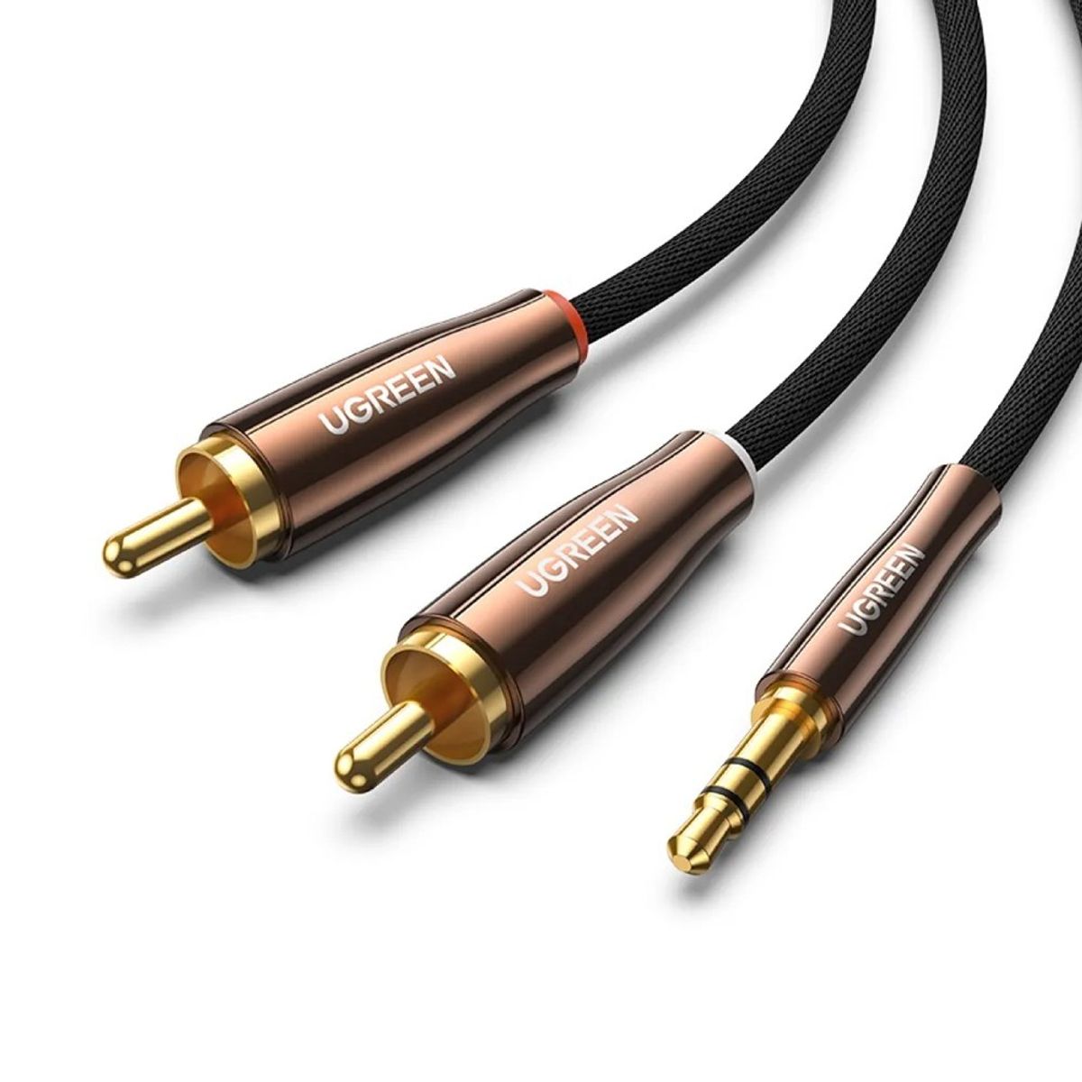 UGREEN - Cable De Audio Plug 3.5mm A 2 Rca Macho 2 Metros Ugreen