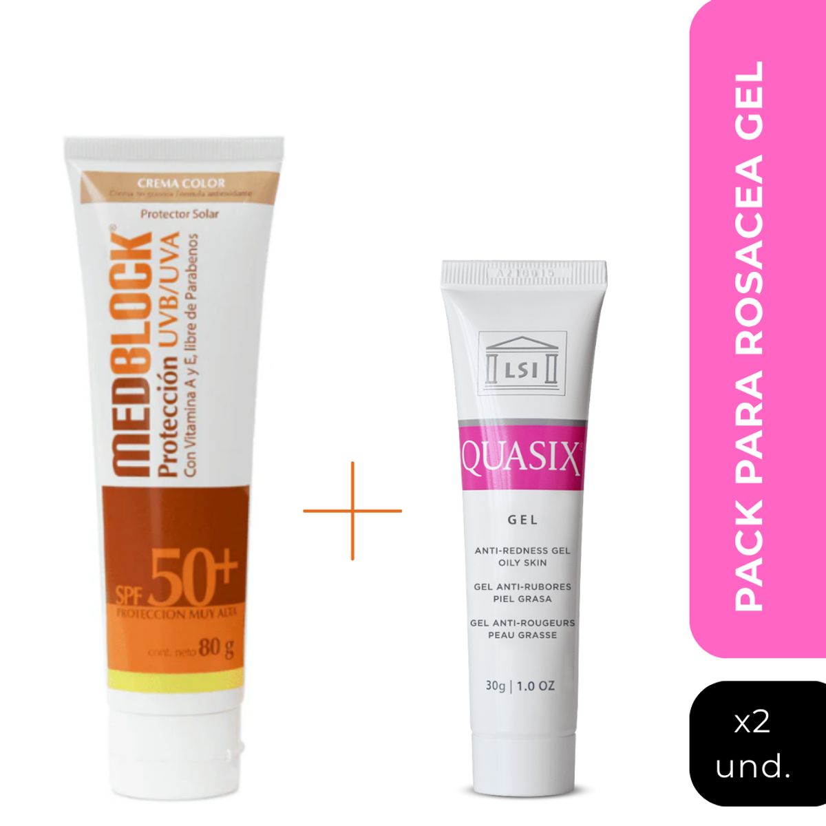 MEDBLOCK - Pack Rosácea en Gel QUASIX GEL Y MEDBLOCK COLOR