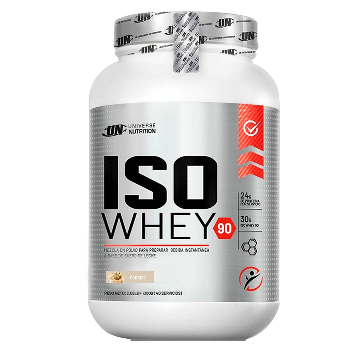 UNIVERSE NUTRITION - PROTEÍNA ISOLATADA ISO WHEY DE 1.1 KG COOKIES AND CREAM MÁS SHAKER