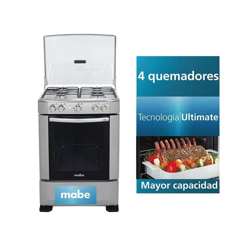 MABE - Cocina Mabe a Gas 4 Hornillas Inoxidable CMP6014AG0