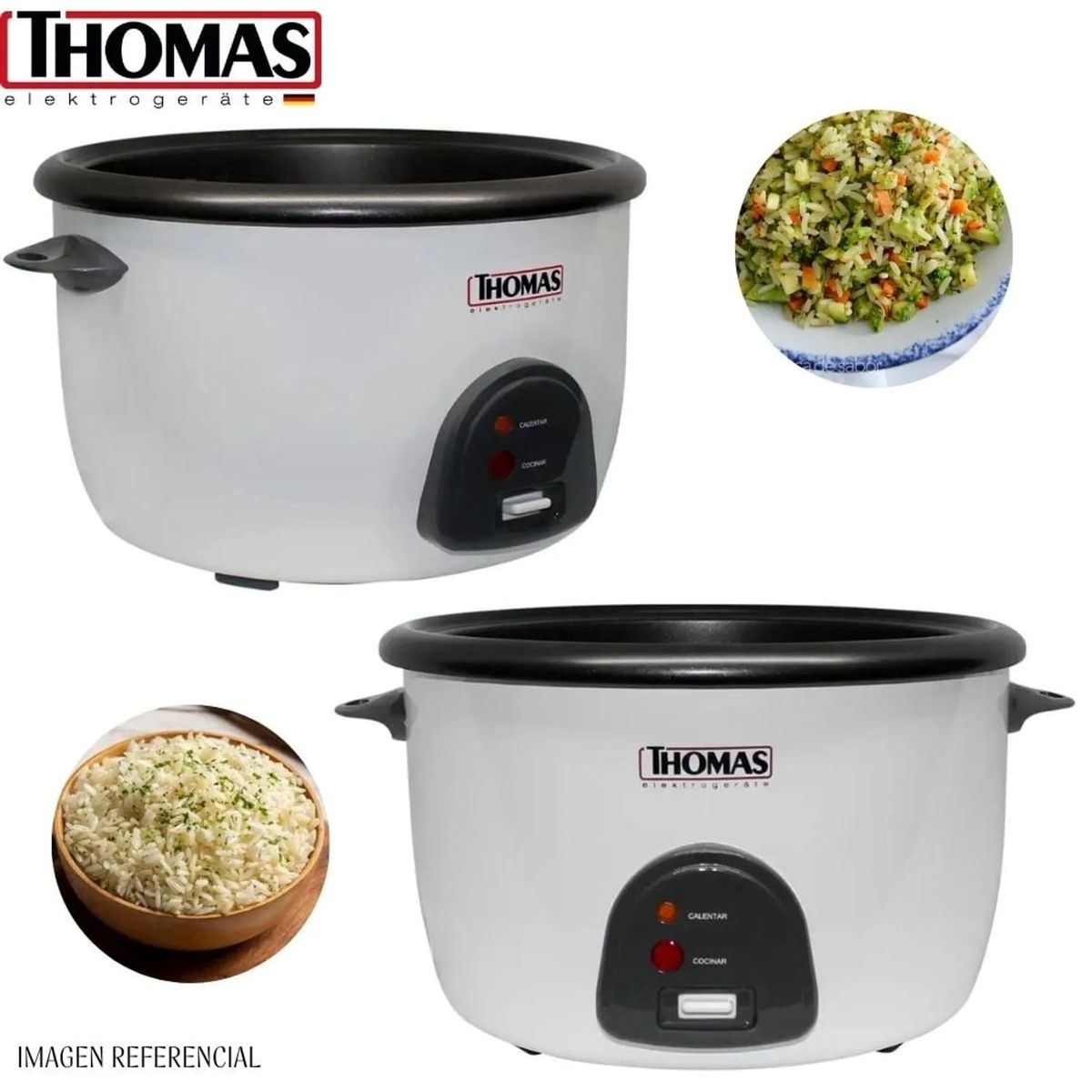 THOMAS - Olla Arrocera 45lt con vaporera TH-45P