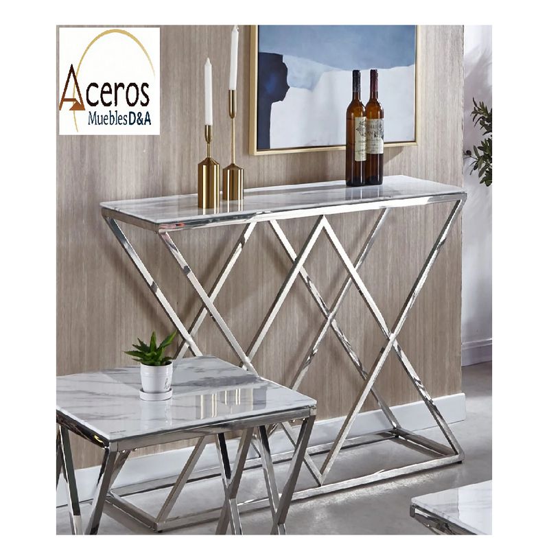 GENERICO - Consola Recibidor PARIS Acero Inoxidable