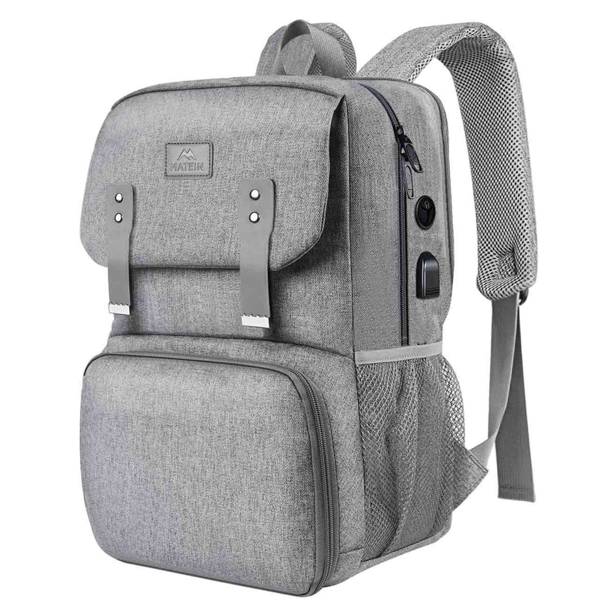 MATEIN - Mochila Urbana MATEIN 1161 Con Bolsillo Térmico Lonchera Portalaptop