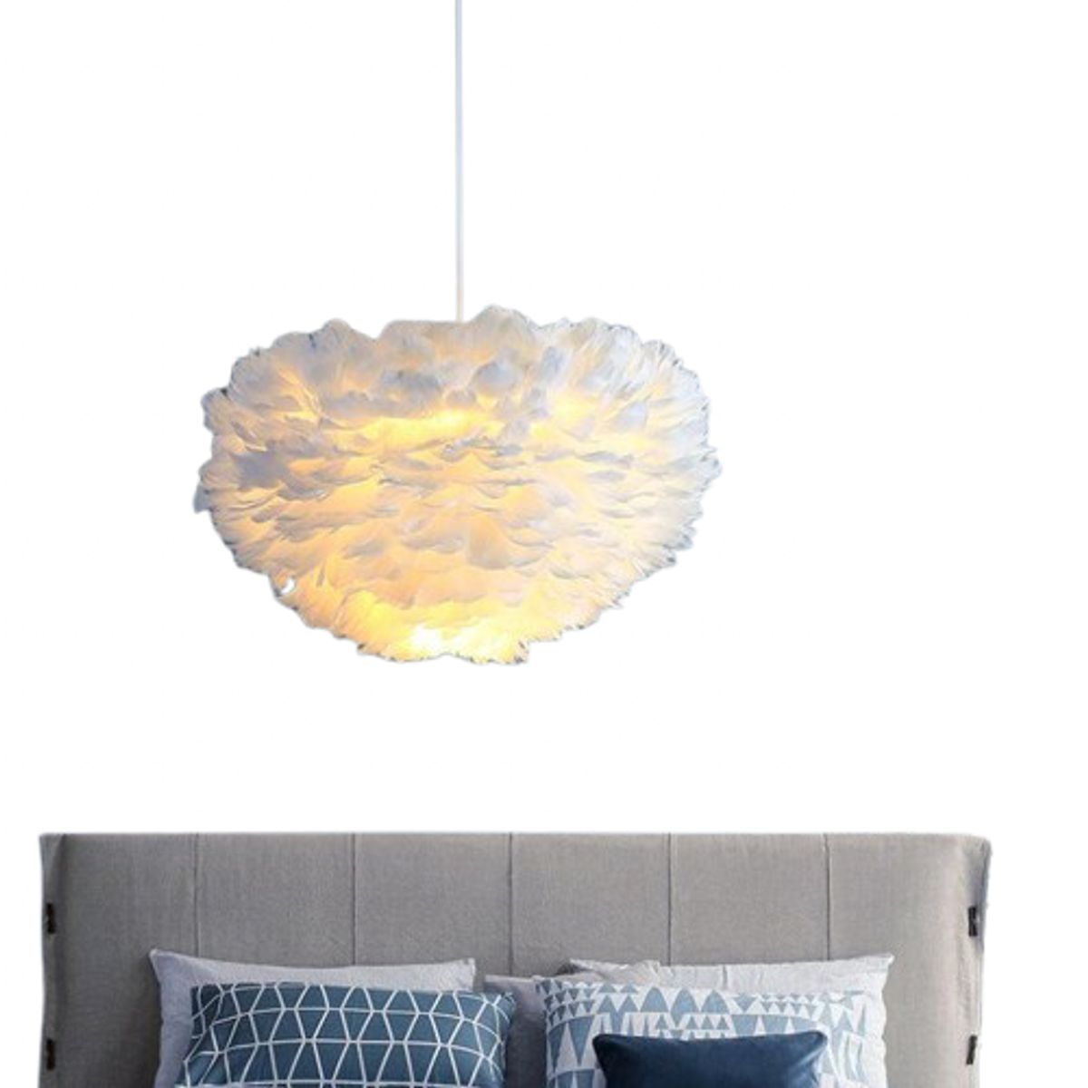 CONCEPT - LAMPARA COLGANTE DE PLUMAS