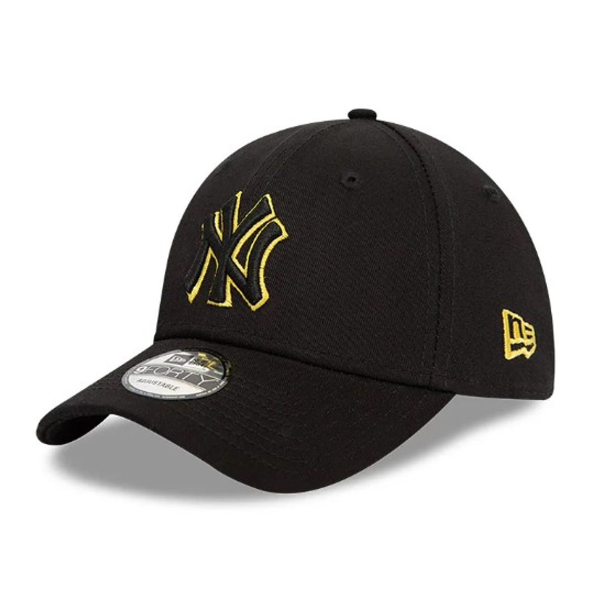NEW ERA - Gorra New York Yankees MLB Essentials 9FORTY Strapback Black Yellow