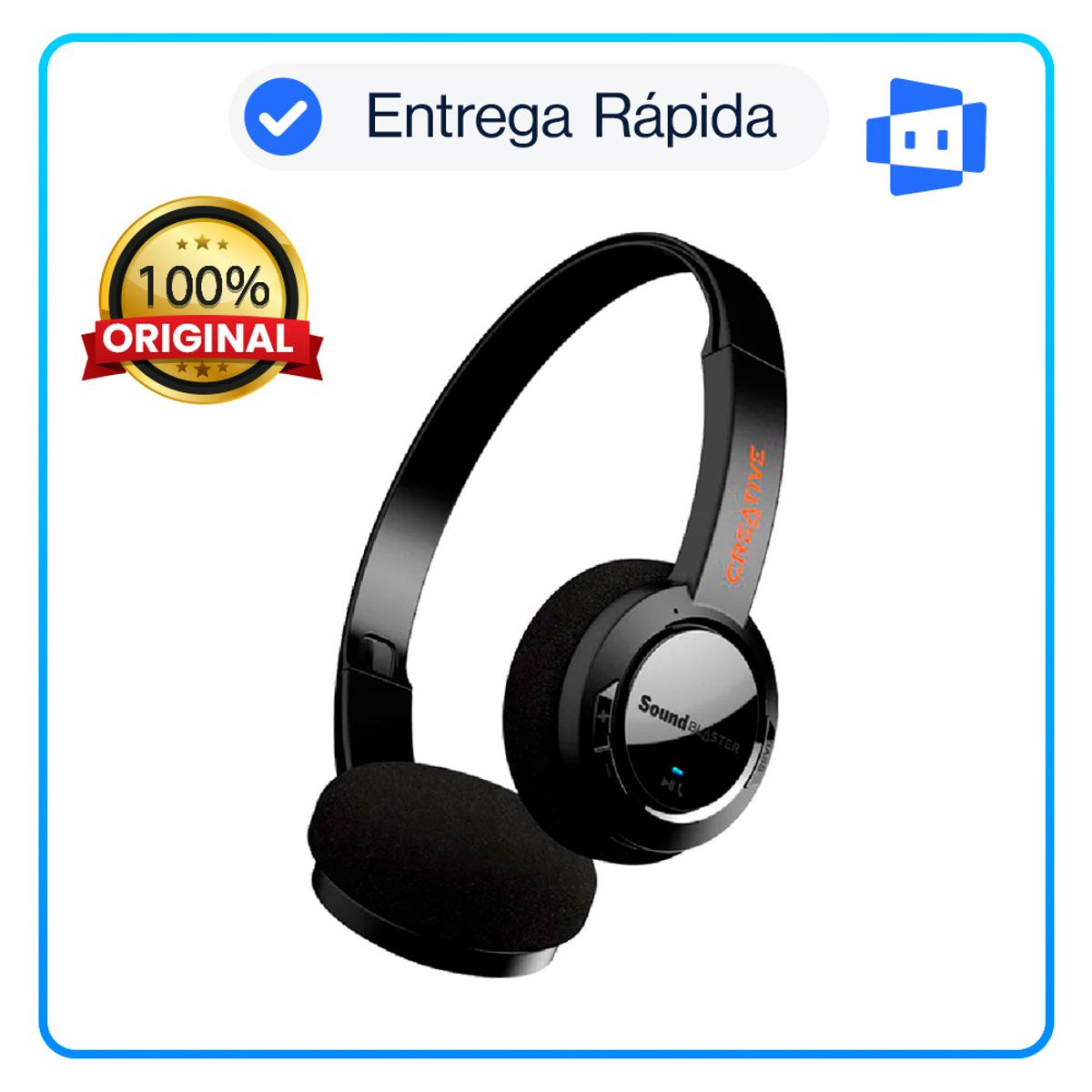 CREATIVE - Audífono con Micrófono Creative Sound Blaster JAM V2 Bluetooth Multipoint 32mm  Negro