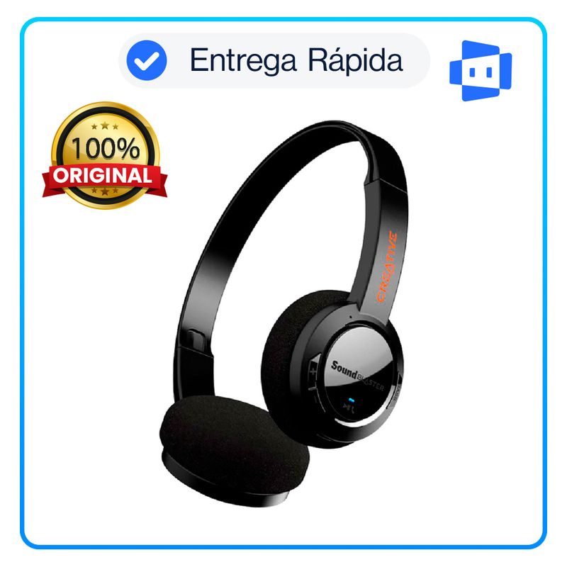 CREATIVE - Audífono con Micrófono Creative Sound Blaster JAM V2 Bluetooth Multipoint 32mm  Negro