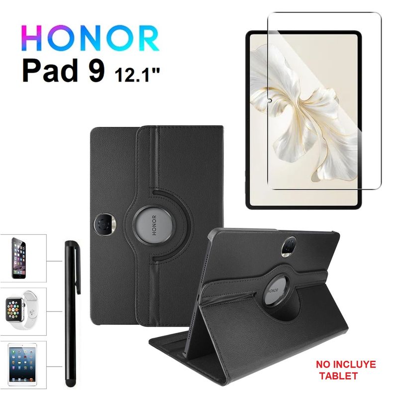 GENERICO - Funda + Mica + Lapiz para Honor Pad 9 12.1 Modelo 2024 Case Giratoria