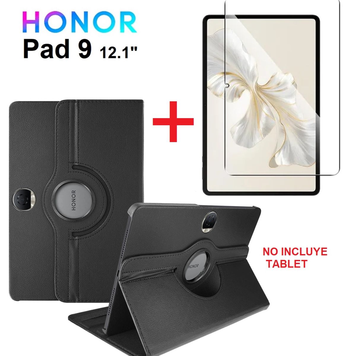 GENERICO - Funda Giratoria + Mica de Vidrio  + Lapiz Honor Pad 9 12.1 Modelo 2024