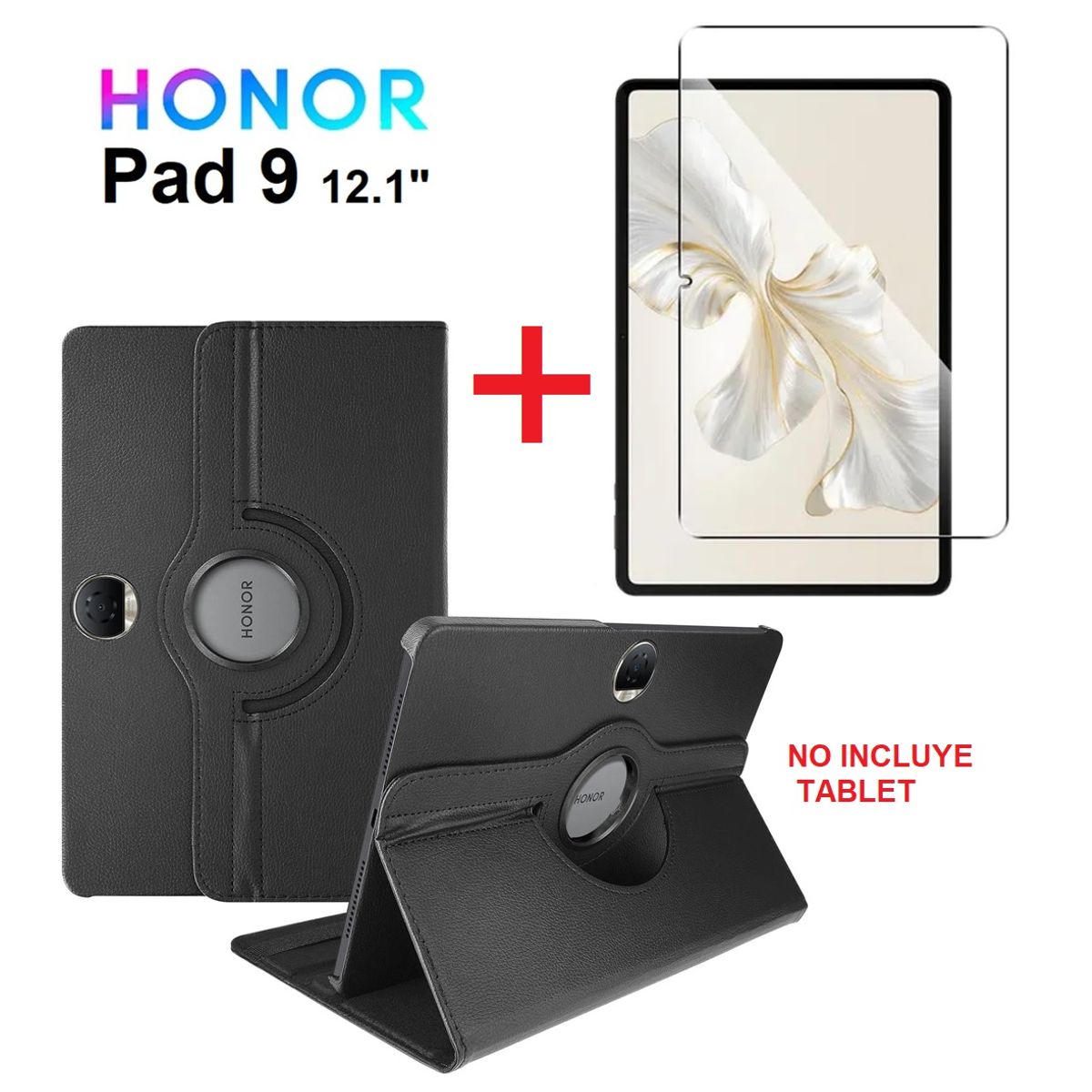 GENERICO - Funda Giratoria + Mica de Vidrio  + Lapiz Honor Pad 9 12.1 Modelo 2024