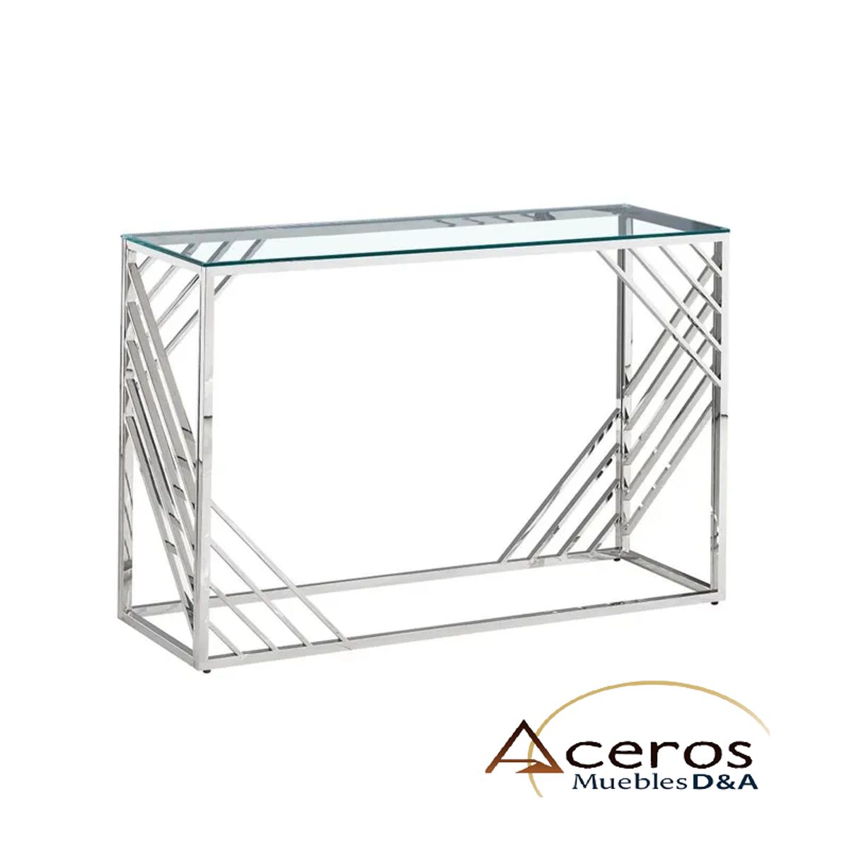 GENERICO - Consola Recibidor BURDEOS Acero Inoxidable