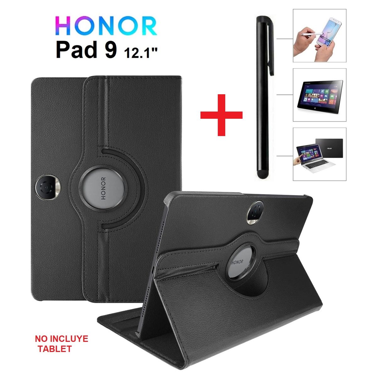 GENERICO - Funda Giratoria + Lapiz Optico para Honor Pad 9 12.1 Modelo 2024 Case