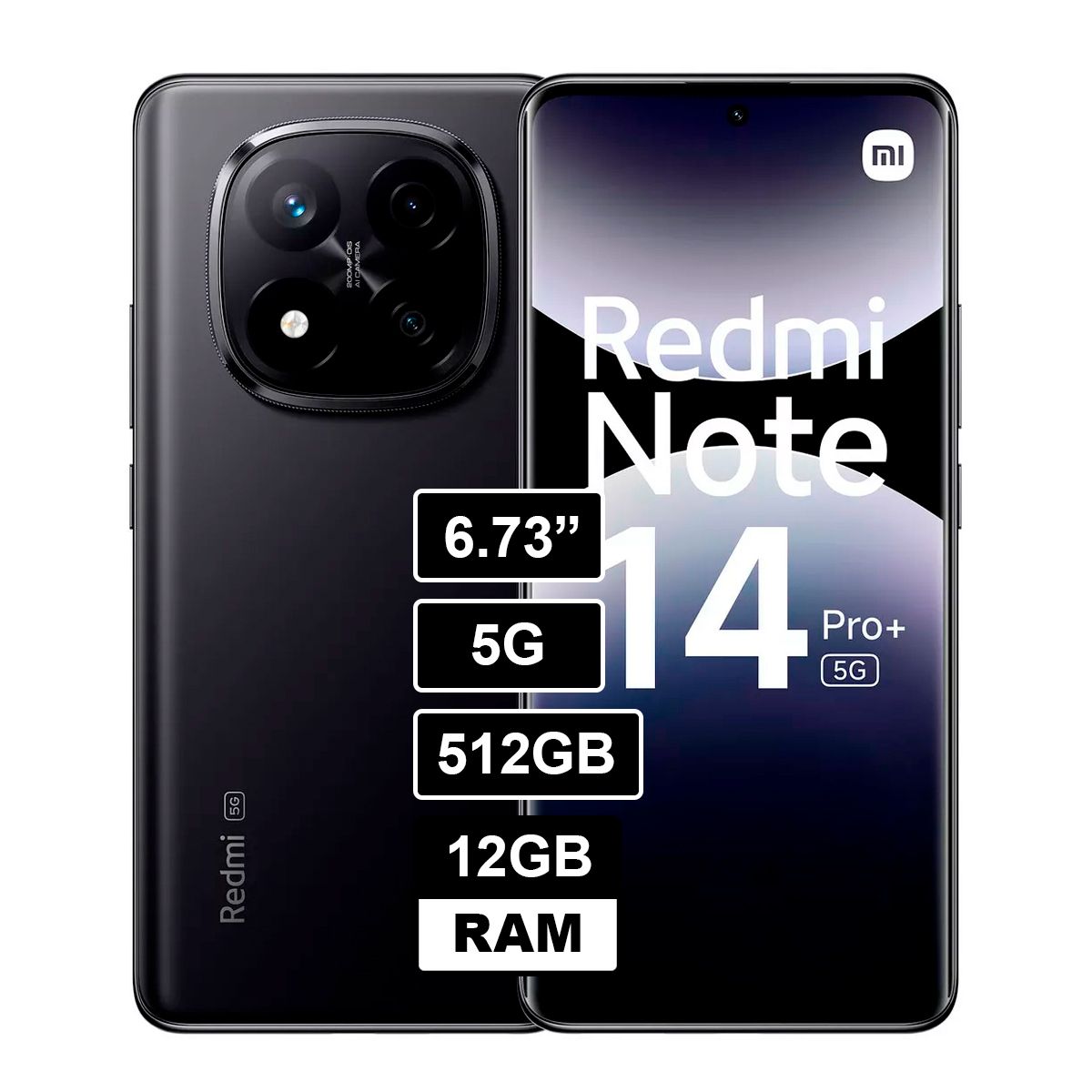 XIAOMI - Celular Redmi Note 14 PRO PLUS 5G 512GB - 12GB RAM Color Negro