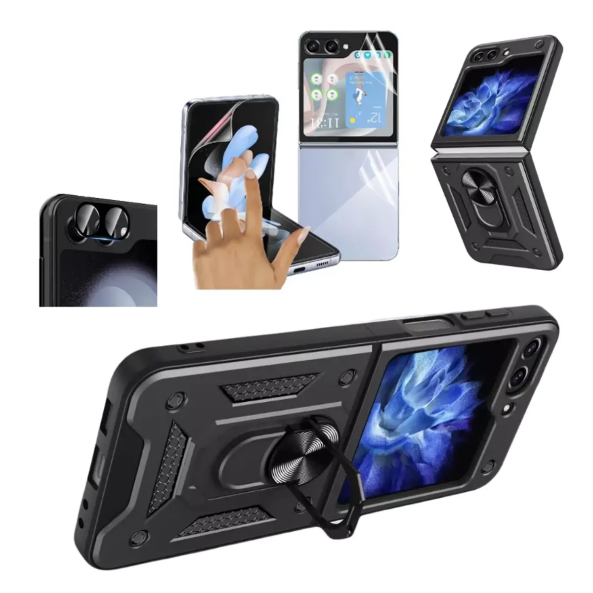 GENERICO - Case Funda Para Samsung Galaxy z flip 5 Y Mica pantalla camara