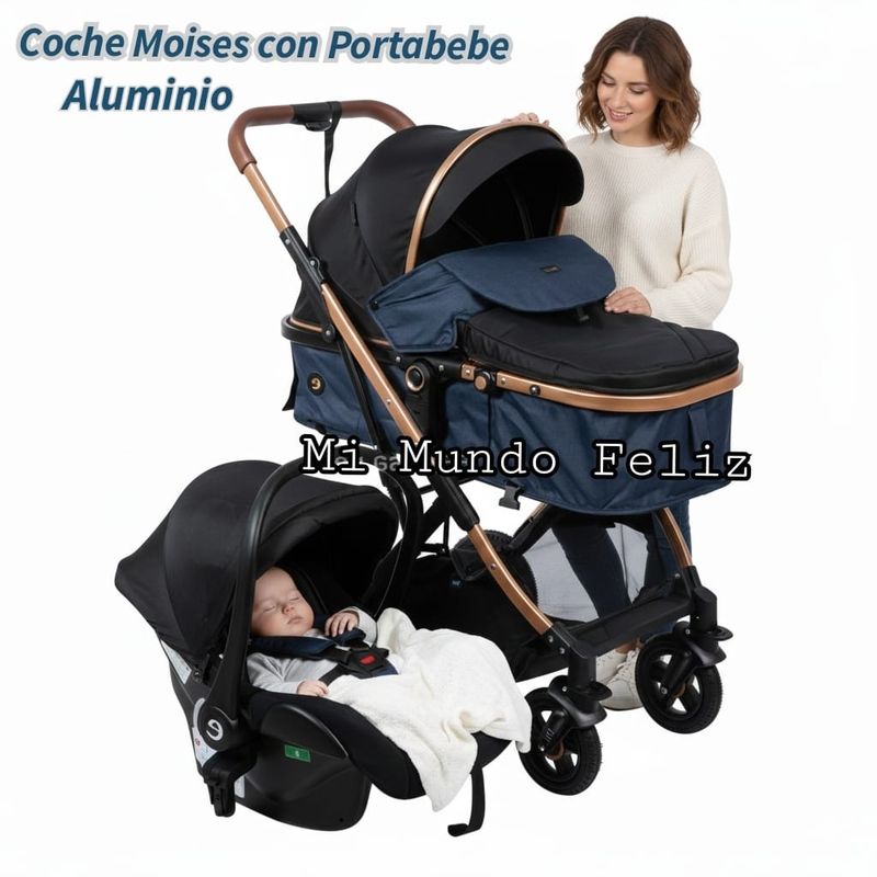 EBABY - COCHE PARA BEBE CON PORTABEBE  MOISES  - BLUE
