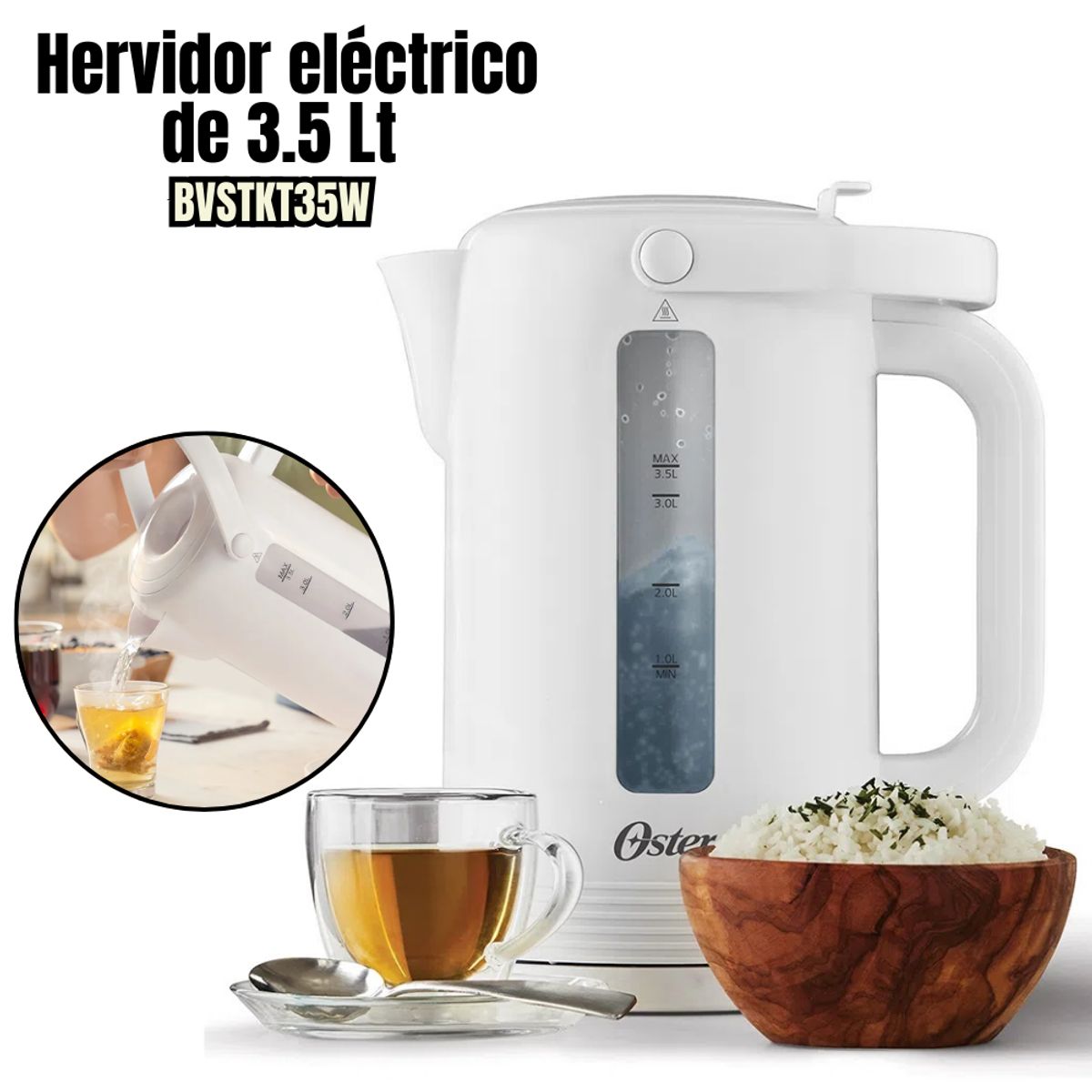 OSTER - Hervidor Eléctrico Oster de 3.5 Lt