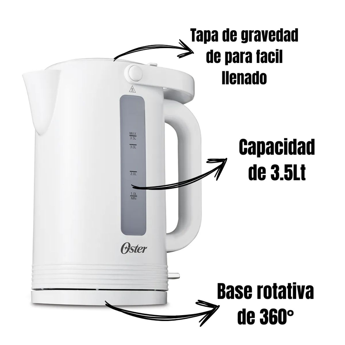 OSTER - Hervidor Eléctrico Oster de 3.5 Lt