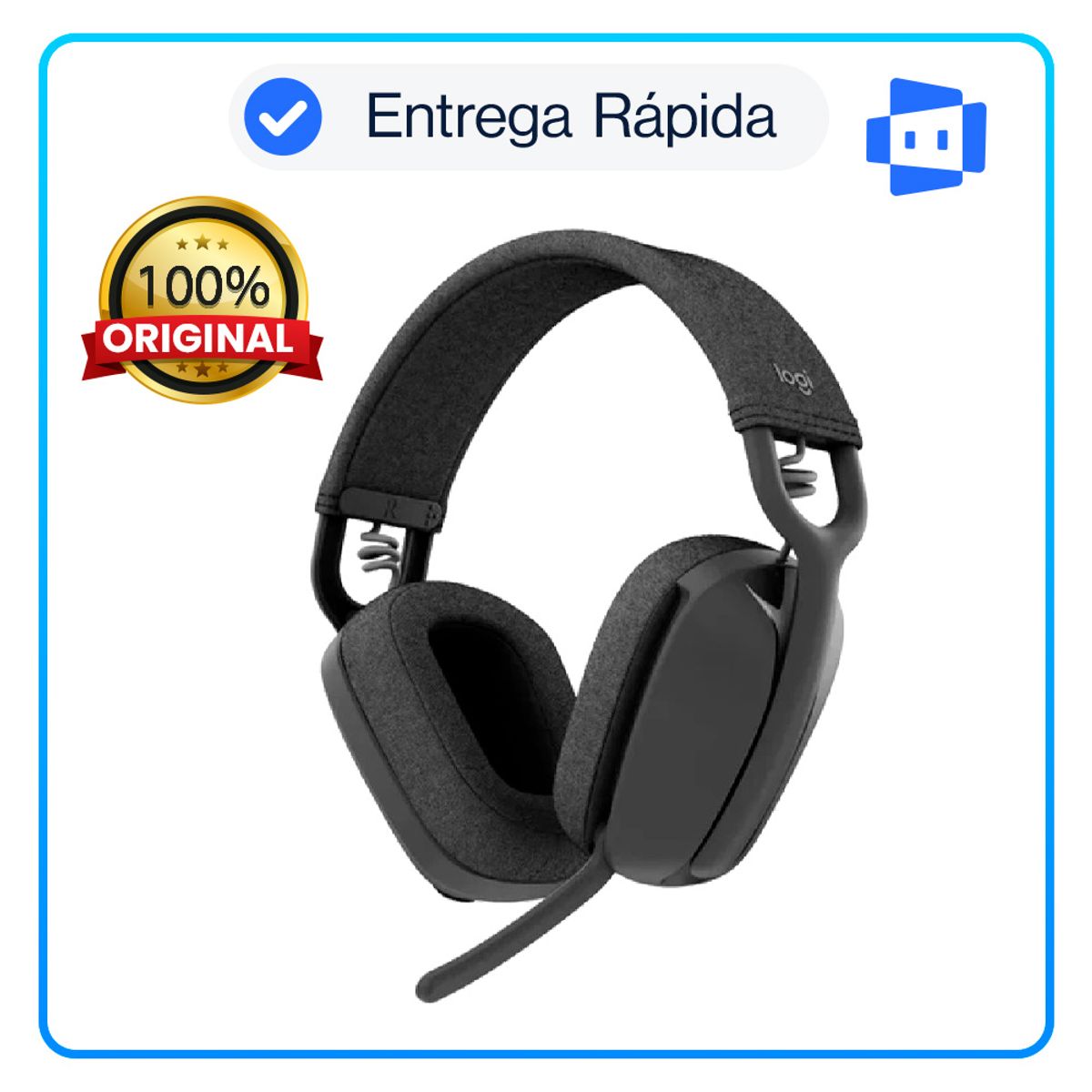 LOGITECH - Audífono con micrófono Logitech Zone Vibe 100 Bluetooth Negro