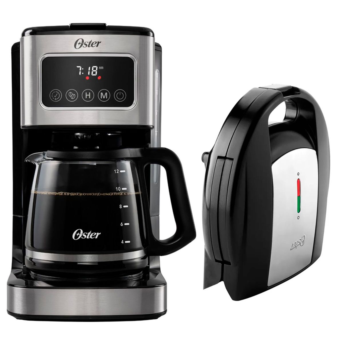 OSTER - Combo Cafetera Oster Bvstdc4403+ Sanguchera y Waflera