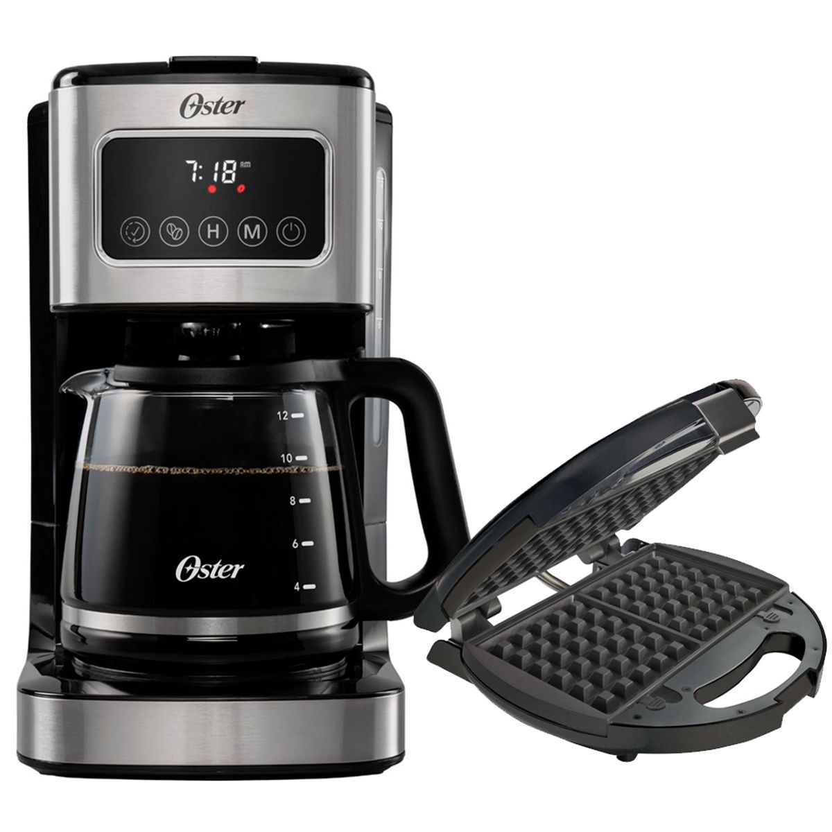 OSTER - Combo Cafetera Oster Bvstdc4403+ Sanguchera y Waflera