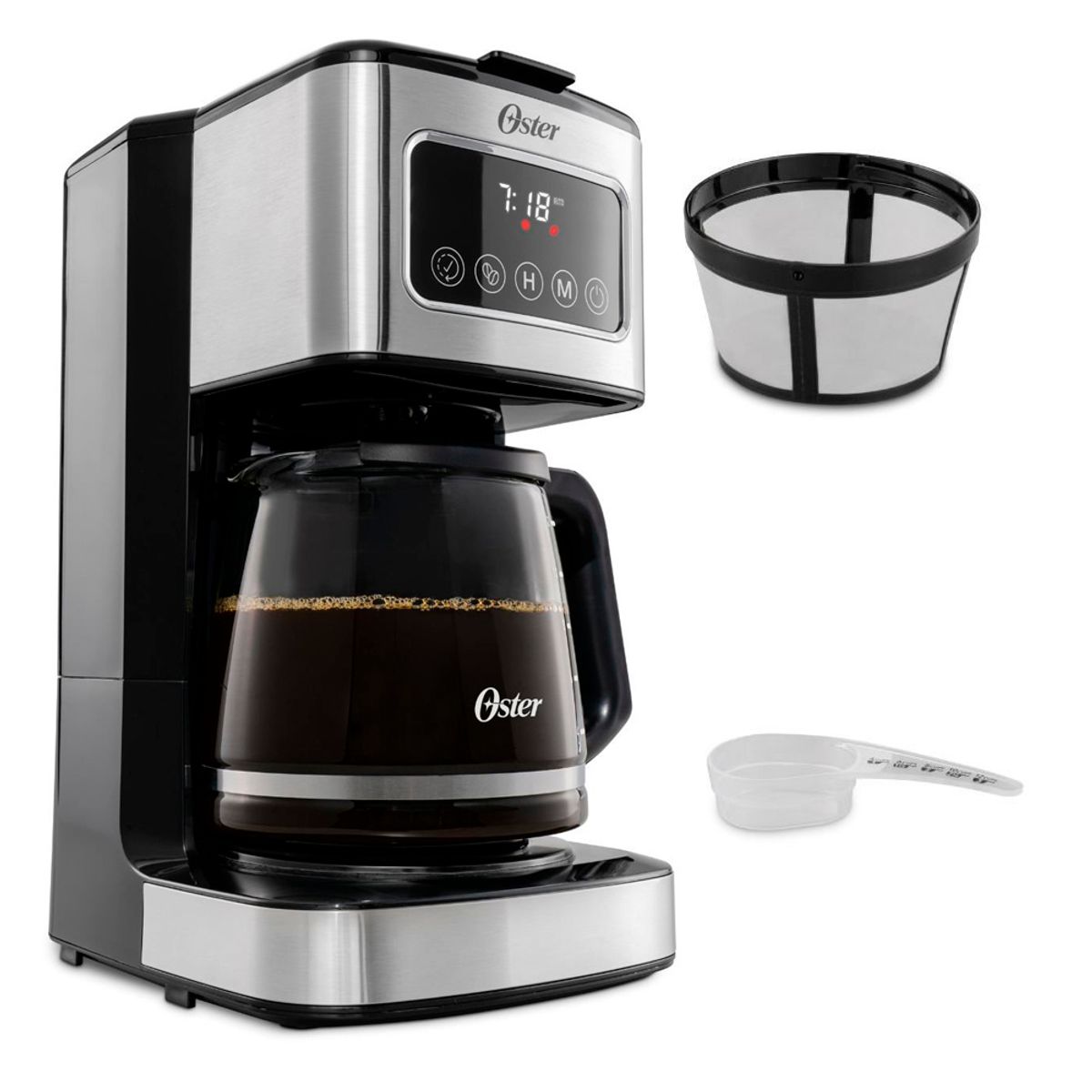 OSTER - Combo Cafetera Oster de 12 Tazas BVSTDC4403 + Freidora de aire 9 Lts